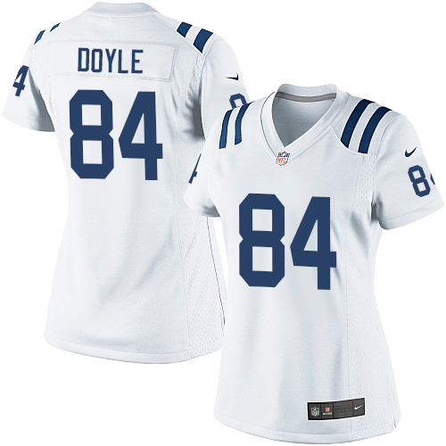 Women's Elite Jack Doyle Nike Jersey White Road - #84 NFL Indianapolis Colts